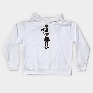 BANKSY Bomb Hugger Girl Kids Hoodie